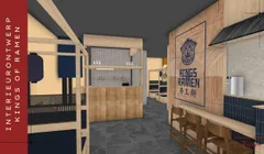 Ramenbar: wand met logo