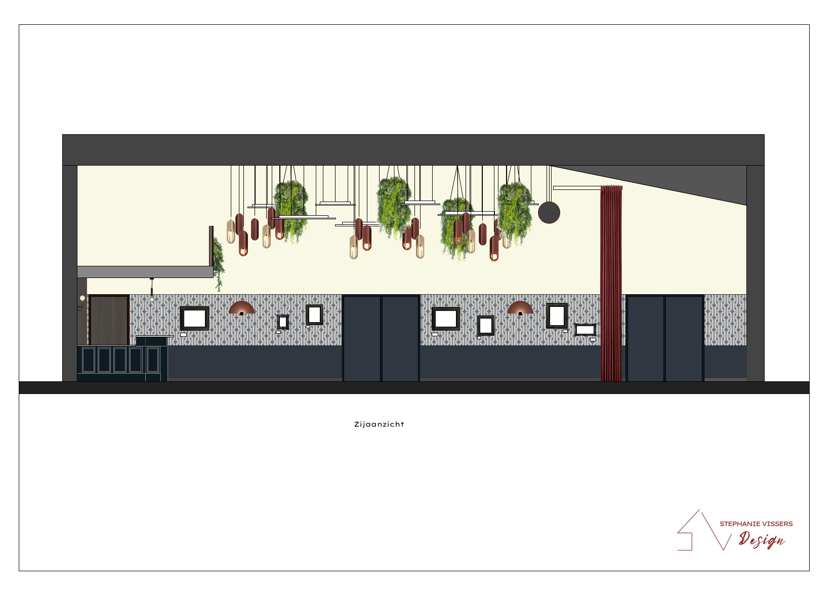 Interieurontwerp - Zijaanzicht